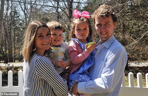 Patrick, 34, gave searing insight into his 'excruciating and relentless pain' in a post on the family's GoFundMe page, his first public remarks since the tragedy.Pictured L-R: Lindsay, Dawson, Cora and Patrick
