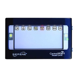 The remote receiver is a portable device with screen icons that flash depending on the sound it collects