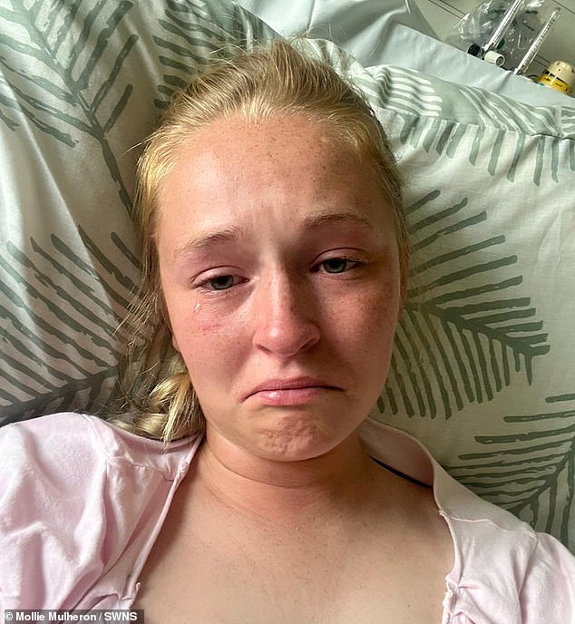 'I just cried and screamed and screamed - it was out of nowhere, I knew something was wrong but I didn't think it was that wrong,' Miss Mulheron said