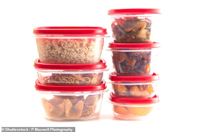 Normal wear and tear from washing durable plastic containers in the dishwasher or with rough scrub brushes wears away at the coating, increasing the ability of that plastic to leach chemicals into the food