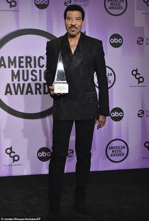 Pictured, Lionel Richie&nbsp;at the American Music Awards in 2022.&nbsp;Although older than Harry Styles, Colin Firth, Cristiano Ronaldo and Elon Musk, the ONS calculates his life expectancy to be 86 years