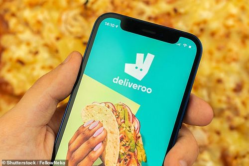 Researchers&nbsp;found the takeaway app, such as Deliveroo pictured above, with healthier food options were listed at the top of menus and lower calorie restaurants at the top of the restaurant selection page, saw in a 15 per cent calorie reduction per order