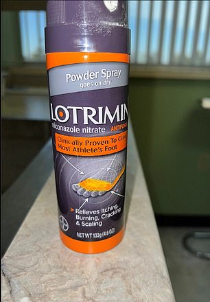 Pictured above is the spray that she used