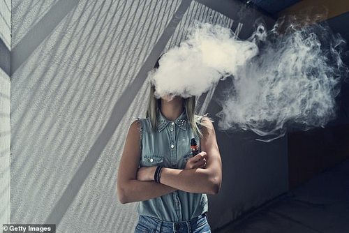 A 2022 review for the Department of Health stated that: 'The Government must embrace the promotion of vaping as an effective tool to help people to quit smoking tobacco' (file image)
