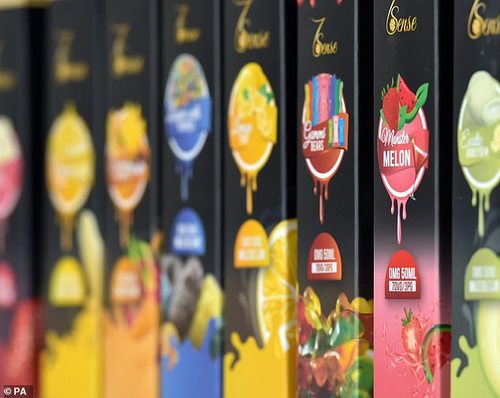 When asked why they vape, 14 per cent of youngsters said they liked the flavours [File image]